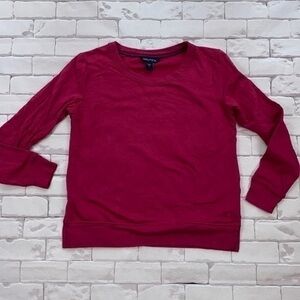 Nautica SMALL fuchsia pink long sleeve crew neck sweatshirt